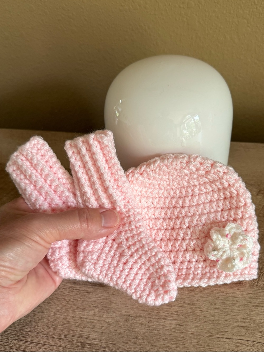 Handmade Soft Pink Preemie Baby Hat and Bootie Set - Kids Accessories